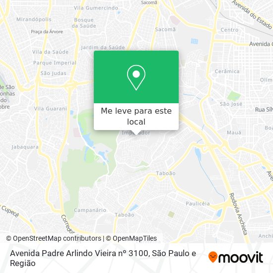 Avenida Padre Arlindo Vieira nº 3100 mapa
