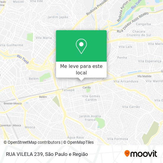 RUA VILELA 239 mapa