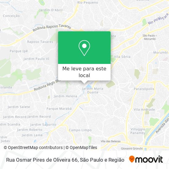 Rua Osmar Pires de Oliveira 66 mapa