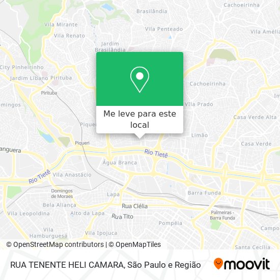 RUA TENENTE HELI CAMARA mapa