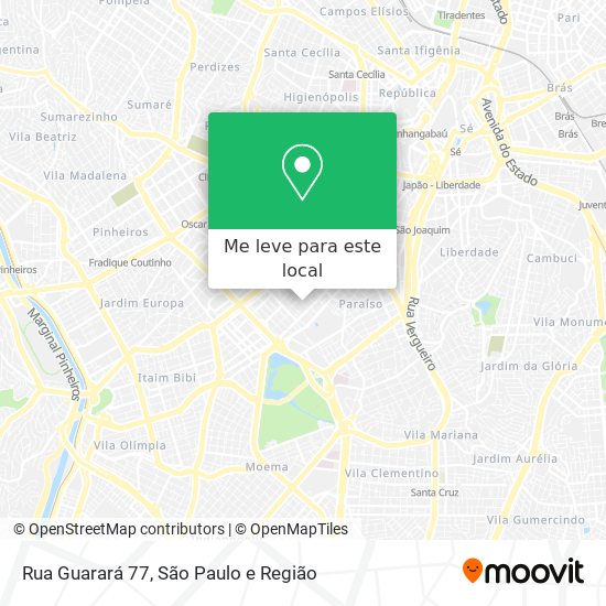 Rua Guarará 77 mapa