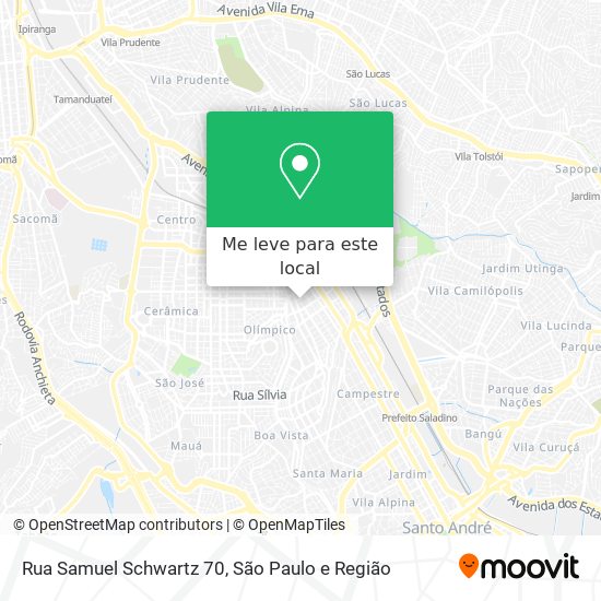 Rua Samuel Schwartz  70 mapa