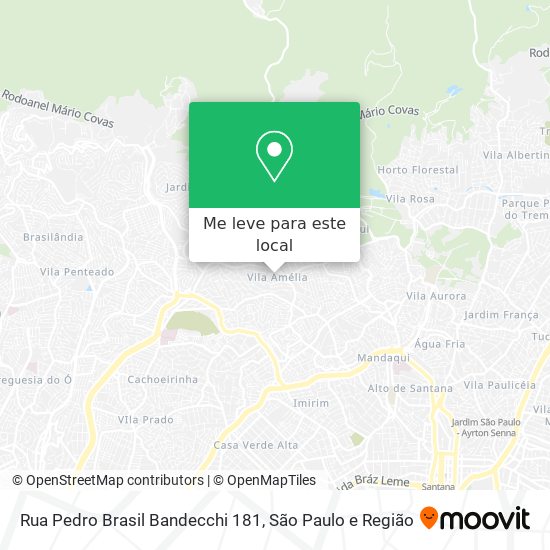 Rua Pedro Brasil Bandecchi 181 mapa