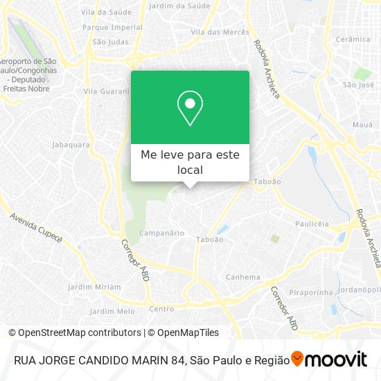 RUA JORGE CANDIDO MARIN 84 mapa