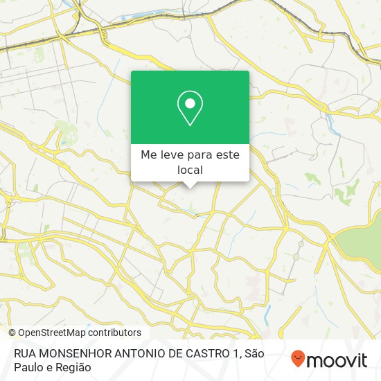 RUA MONSENHOR ANTONIO DE CASTRO 1 mapa