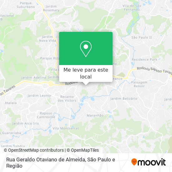 Rua Geraldo Otaviano de Almeida mapa
