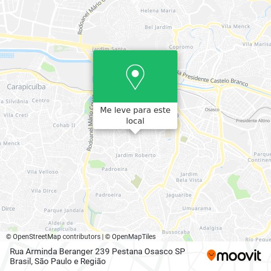 Rua Arminda Beranger  239   Pestana  Osasco   SP  Brasil mapa