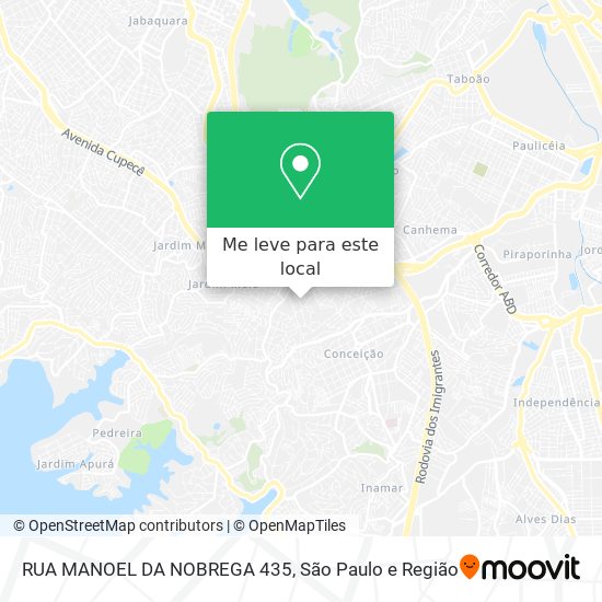 RUA MANOEL DA NOBREGA 435 mapa