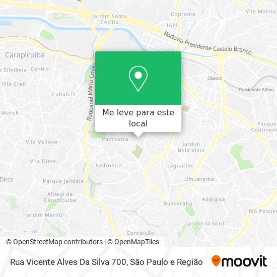 Rua Vicente Alves Da Silva  700 mapa