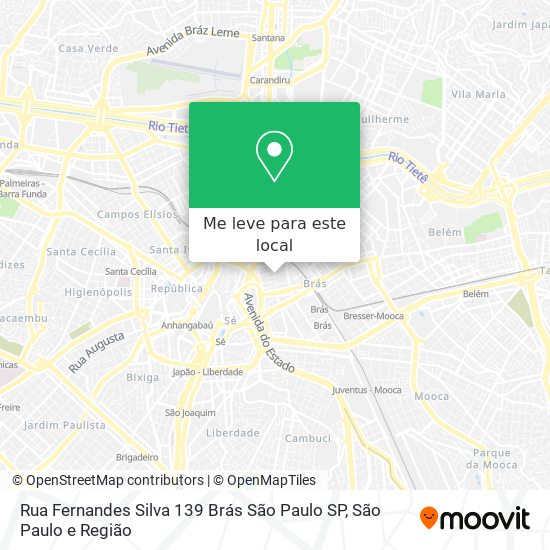 Rua Fernandes Silva  139   Brás   São Paulo   SP mapa