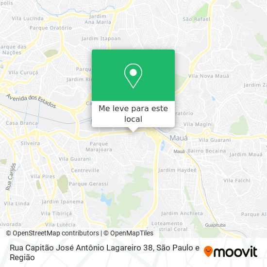 Rua Capitão José Antônio Lagareiro 38 mapa