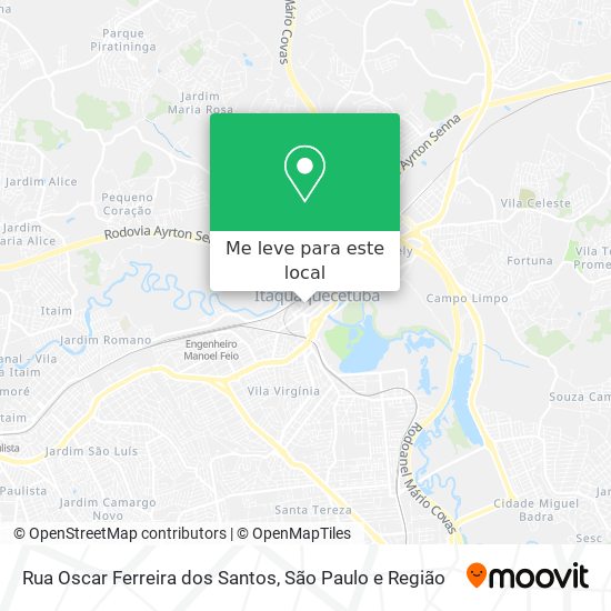 Rua Oscar Ferreira dos Santos mapa