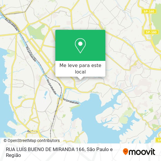 RUA LUÍS BUENO DE MIRANDA  166 mapa
