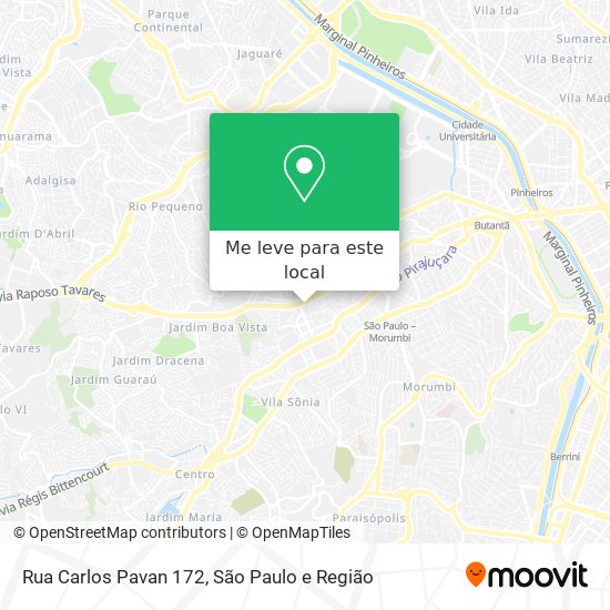 Rua Carlos Pavan 172 mapa