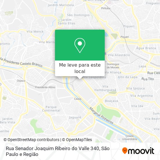 Rua Senador Joaquim Ribeiro do Valle 340 mapa