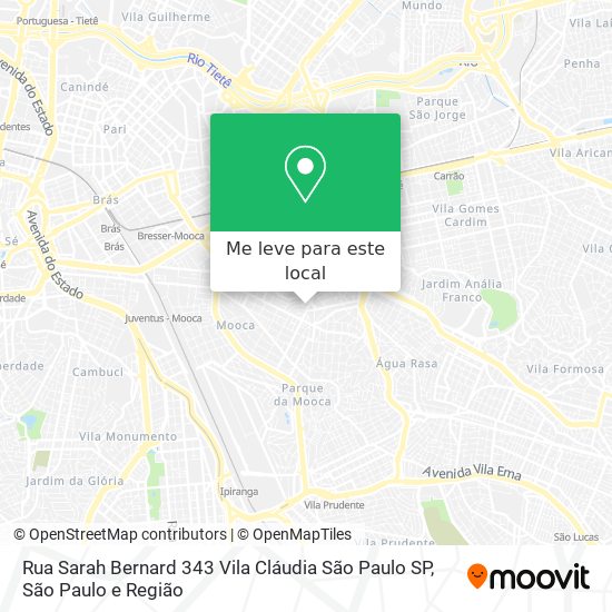 Rua Sarah Bernard  343   Vila Cláudia   São Paulo   SP mapa
