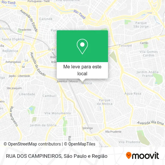 RUA DOS CAMPINEIROS mapa