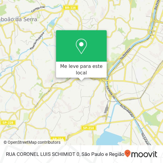 RUA CORONEL LUIS SCHIMIDT 0 mapa