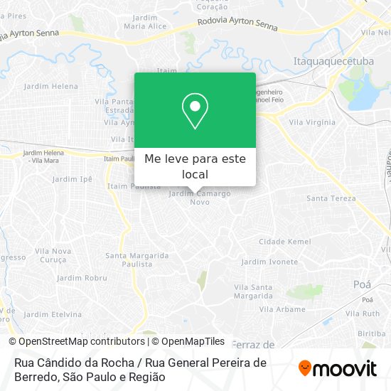 Rua Cândido da Rocha / Rua General Pereira de Berredo mapa
