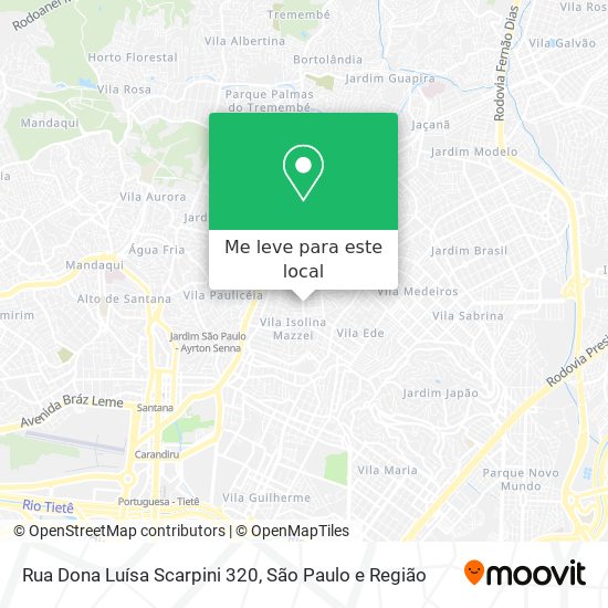 Rua Dona Luísa Scarpini 320 mapa