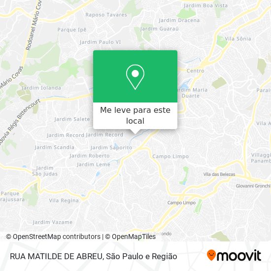 RUA MATILDE DE ABREU mapa