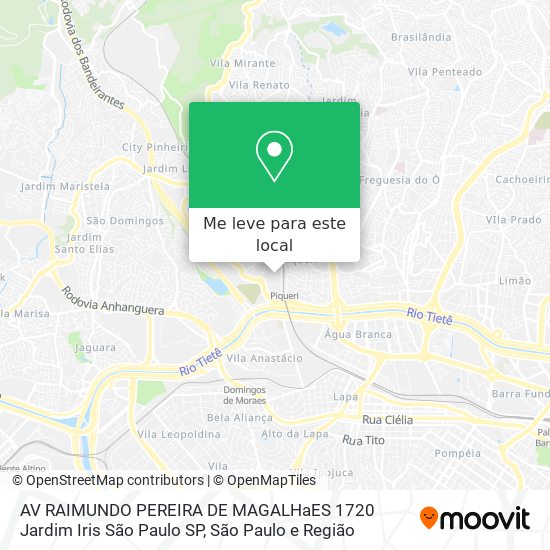 AV RAIMUNDO PEREIRA DE MAGALHaES  1720   Jardim Iris   São Paulo   SP mapa