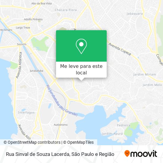 Rua Sinval de Souza Lacerda mapa