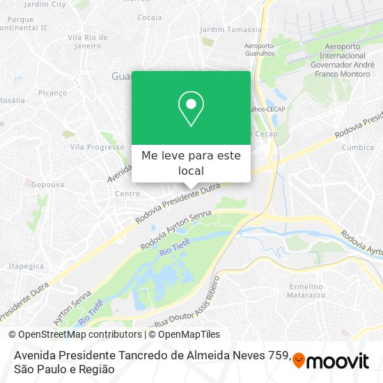 Avenida Presidente Tancredo de Almeida Neves 759 mapa