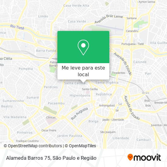 Alameda Barros  75 mapa
