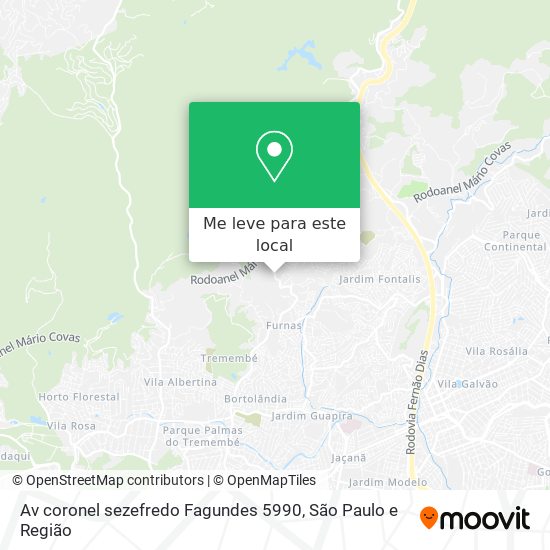 Av coronel sezefredo Fagundes 5990 mapa