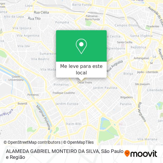ALAMEDA GABRIEL MONTEIRO DA SILVA mapa