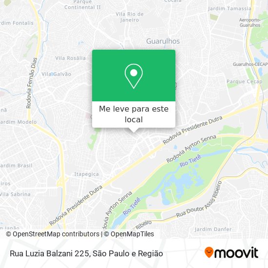 Rua Luzia Balzani  225 mapa