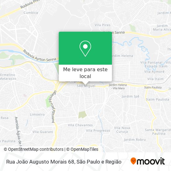 Rua João Augusto Morais  68 mapa