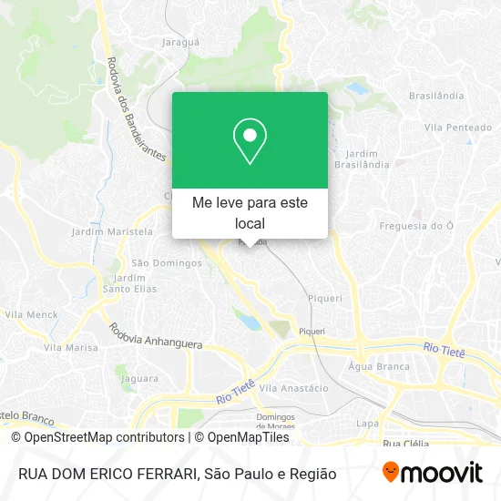 RUA DOM ERICO FERRARI mapa