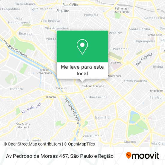 Av  Pedroso de Moraes  457 mapa