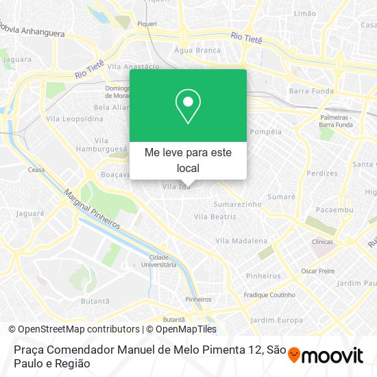 Praça Comendador Manuel de Melo Pimenta  12 mapa