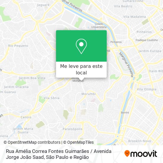 Rua Amélia Correa Fontes Guimarães / Avenida Jorge João Saad mapa