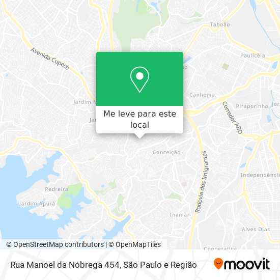 Rua Manoel da Nóbrega 454 mapa