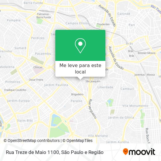 Rua Treze de Maio 1100 mapa