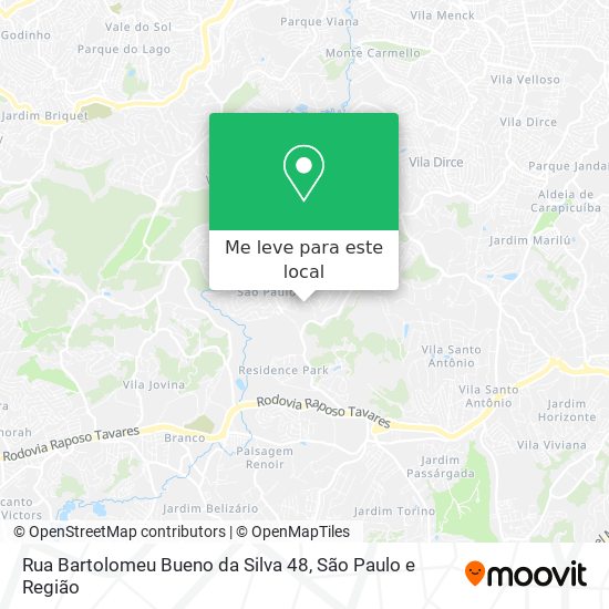 Rua Bartolomeu Bueno da Silva 48 mapa