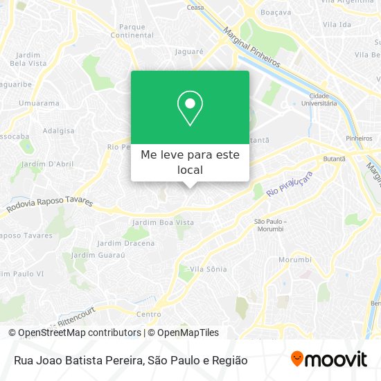 Rua Joao Batista Pereira mapa