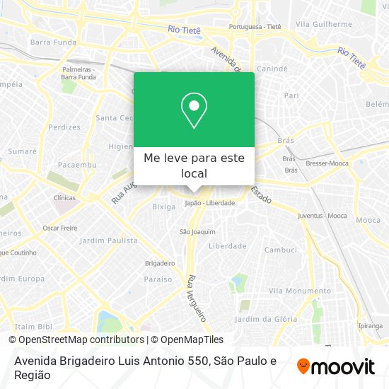 Avenida Brigadeiro Luis Antonio 550 mapa