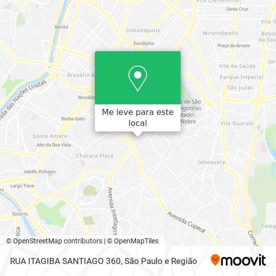 RUA ITAGIBA SANTIAGO  360 mapa