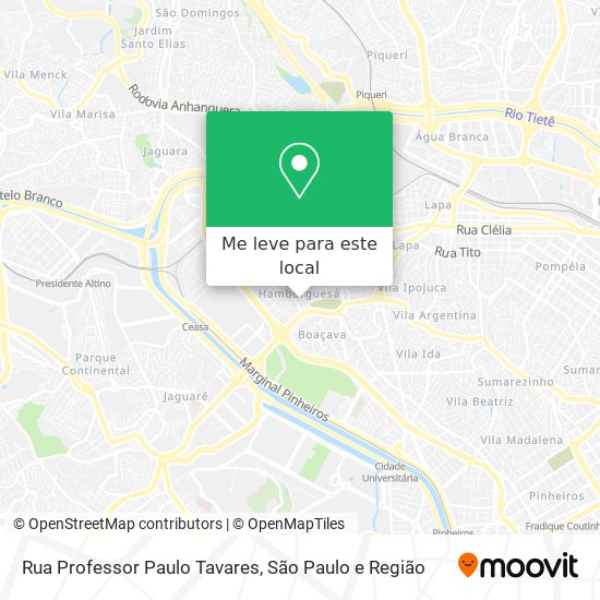 Rua Professor Paulo Tavares mapa