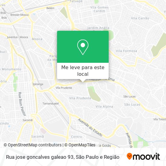 Rua jose goncalves galeao 93 mapa