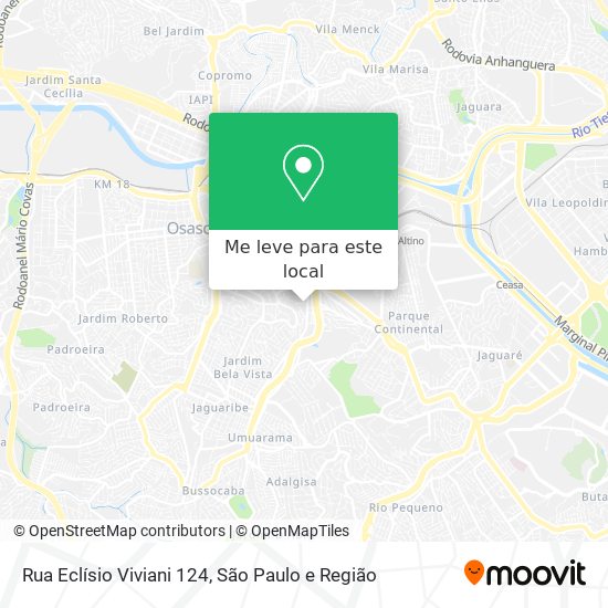 Rua Eclísio Viviani 124 mapa