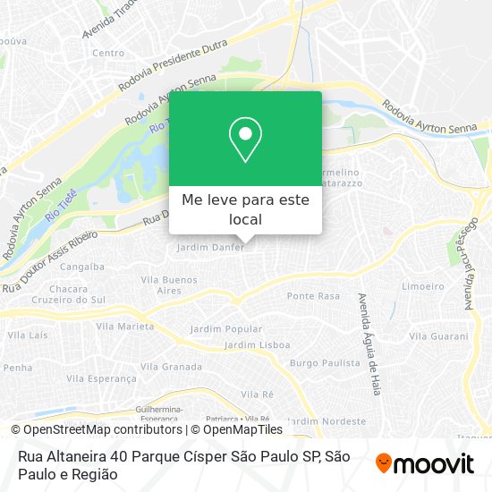 Rua Altaneira  40   Parque Císper   São Paulo   SP mapa