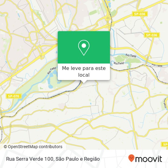 Rua Serra Verde  100 mapa