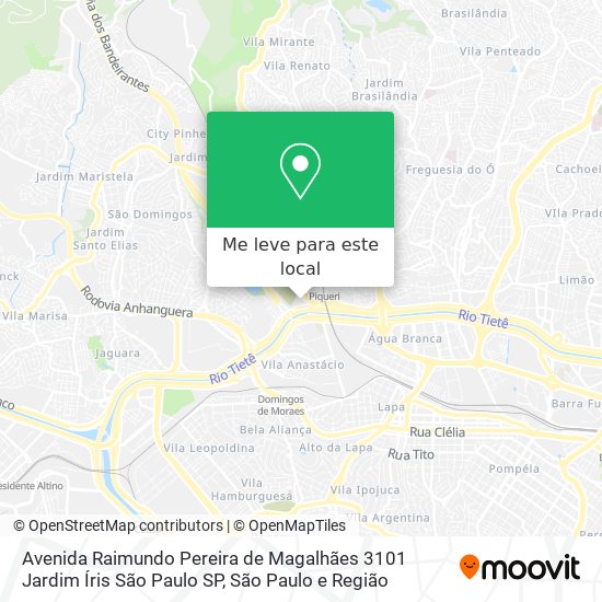 Avenida Raimundo Pereira de Magalhães  3101   Jardim Íris   São Paulo   SP mapa