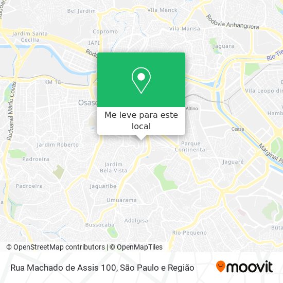 Rua Machado de Assis 100 mapa